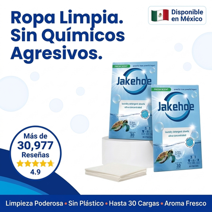 Washly™ láminas de detergente ultra concentrado, sin químicos agresivos.