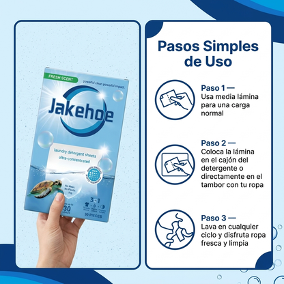Washly™ láminas de detergente ultra concentrado, sin químicos agresivos.