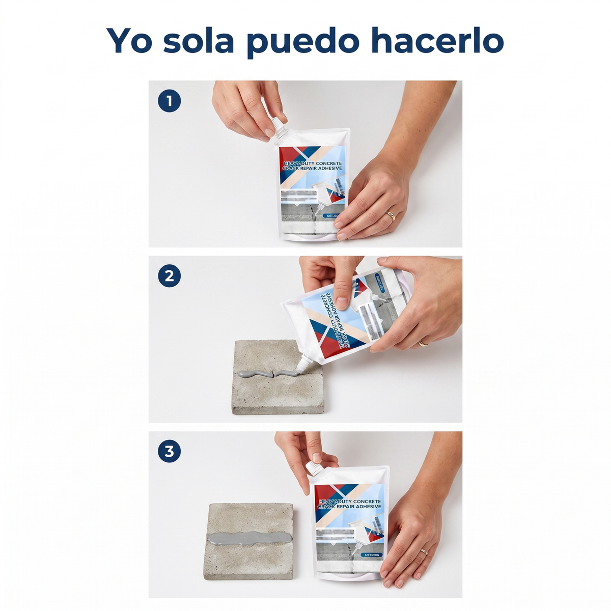 Concretix™ Sella y repara grietas de concreto en minutos