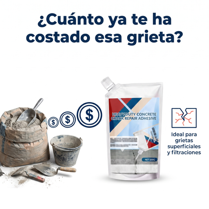 Concretix™ Sella y repara grietas de concreto en minutos